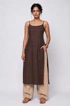 Hide & Seek Kurta Set in Brown
