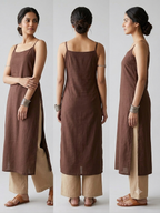 Hide & Seek Kurta Set in Brown